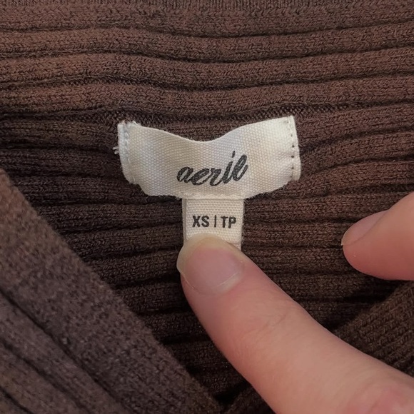 Ribbed aerie cross over tank top - Picture 2 of 2